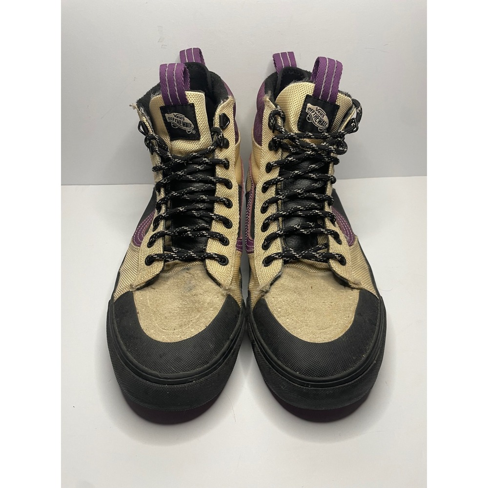 Vans Sk8-Hi MTE-2 Khaki Black Purple Water Repellent Sneaker Boots Mens 12